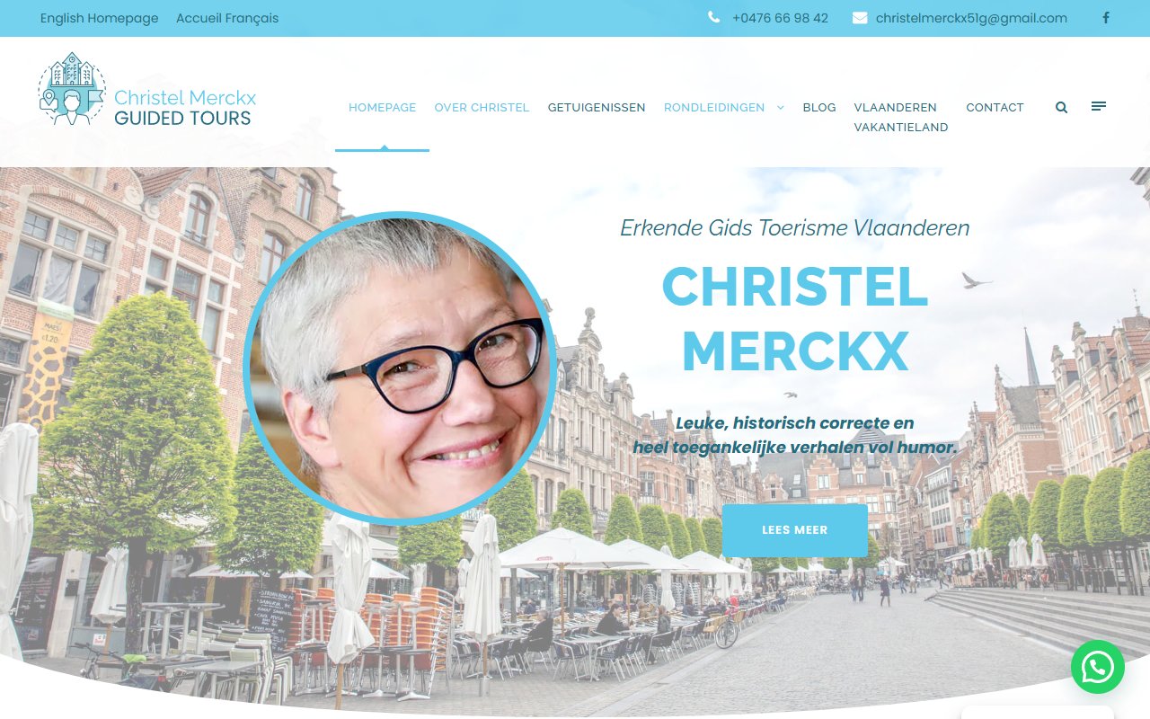 Screenshot van Christel Merckx Guided Tours