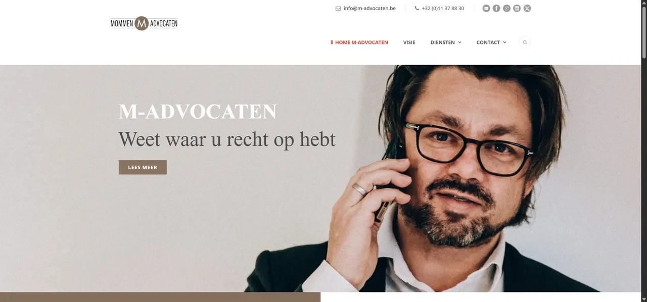 Screenshot van M-Advocaten