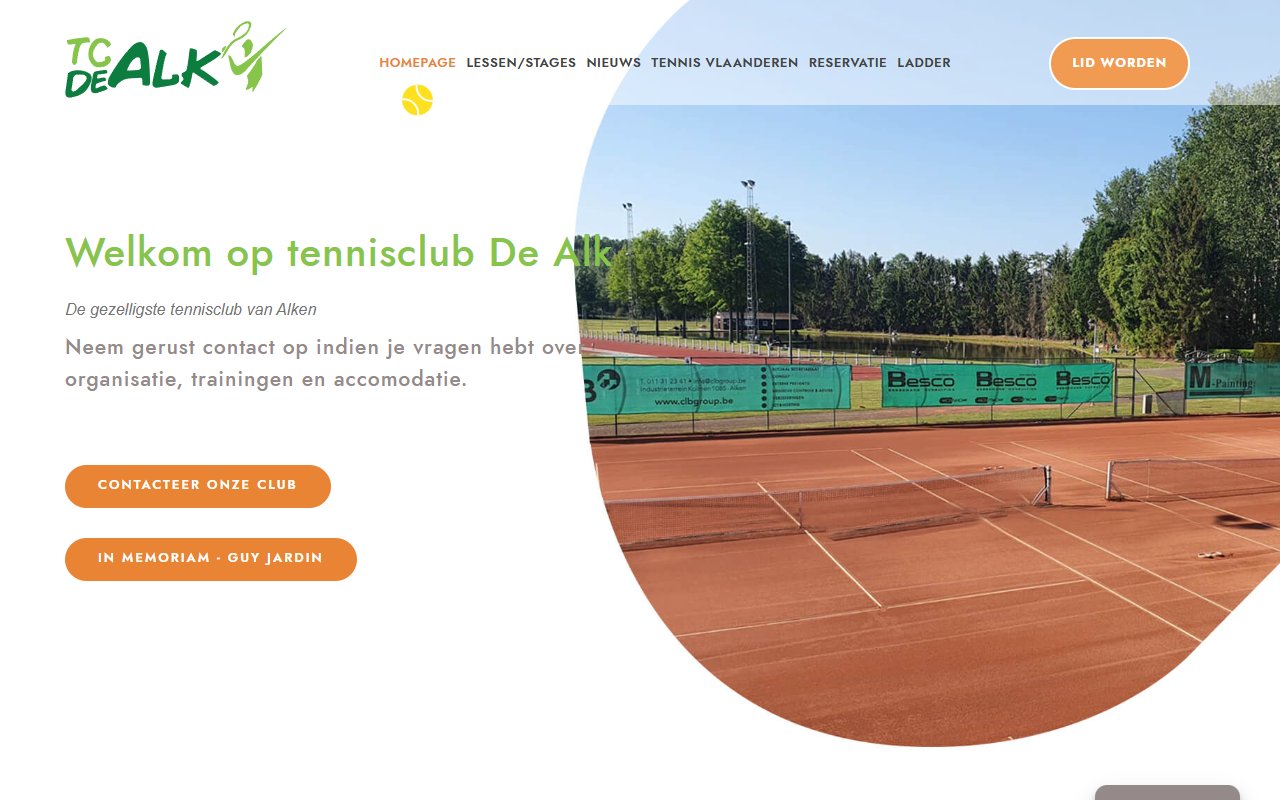 Screenshot van Tennisclub De Alk
