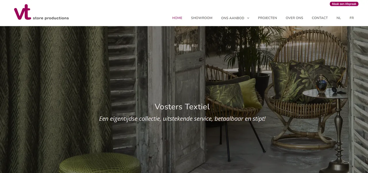 Screenshot van Vosters Textiel